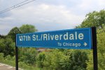 Metra Riverdale sign